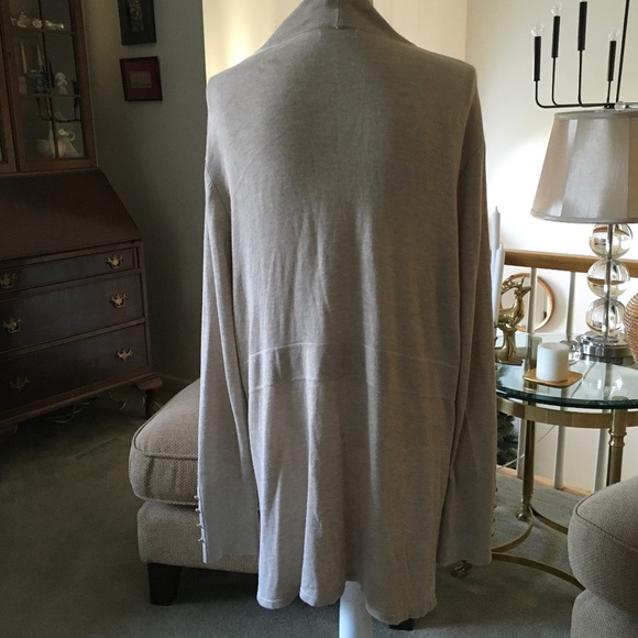 Row size XXL tan long cardigan sweater - Picture 6 of 6